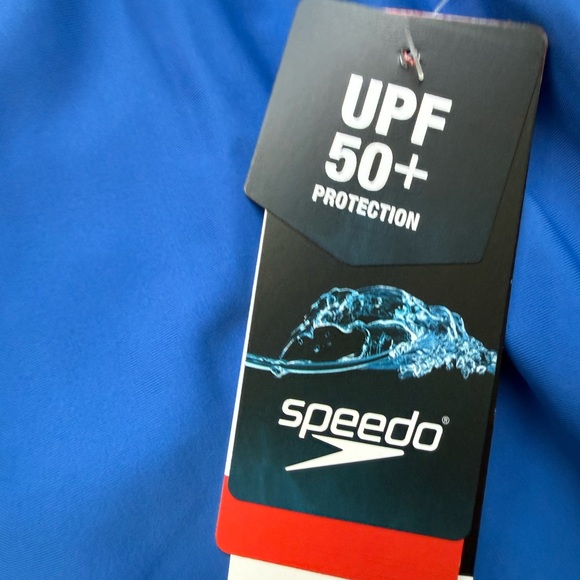 NWT SPEEDO Women's Blue One-Piece Swimsuit Size 18 - Picture 4 of 16